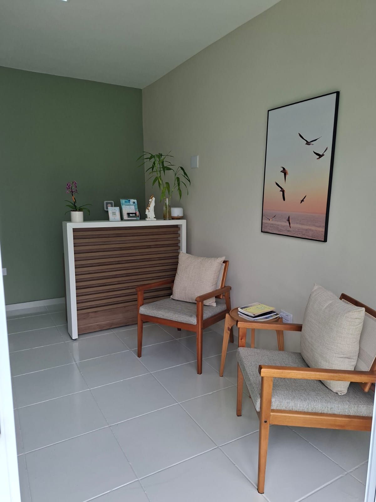 Sala de espera da clínica