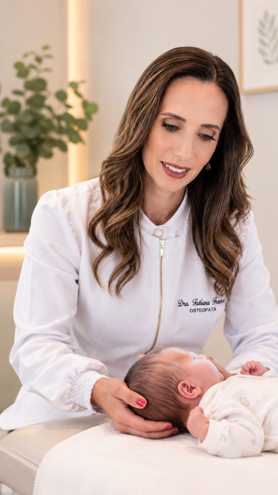 Dra. Tatiana Franco em atendimento de osteopatia pediátrica